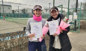 第2748回　善福寺公園テニスクラブ　女子ダブルス　F4準優勝:柴崎・内田ペア