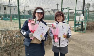 第2748回　善福寺公園テニスクラブ　女子ダブルス　F4優勝:小寺・古田ペア