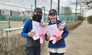 第2749回　善福寺公園テニスクラブ　女子ダブルス　F2準優勝:櫻井・天野ペア