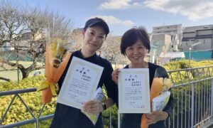 第2756回　桜台テニスクラブ　女子ダブルス　FF準優勝:宮原・小池ペア