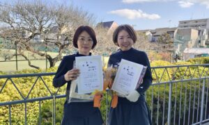 第2756回　桜台テニスクラブ　女子ダブルス　FF優勝:丹羽・秋山ペア