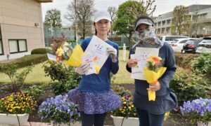 第2764回　緑ヶ丘テニスガーデン　女子ダブルス　F3準優勝:秋葉・黒田ペア