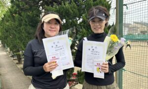 第2765回　関町ローンテニスクラブ　女子ダブルス　FB優勝:中村・渡邉ペア