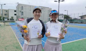 第2767回　南町田インターナショナルテニスカレッジ　女子ダブルス　F4優勝:堀内・夏目ペア
