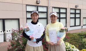 第2768回　緑ヶ丘テニスガーデン　女子ダブルス　FF準優勝:服部・加藤ペア