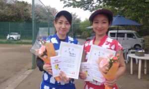 第2770回　桜田倶楽部 東京テニスカレッジ　女子ダブルス　FB優勝:浦山・元田ペア