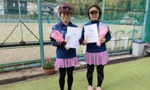 第2779回　百草テニスガーデン　女子ダブルス　F4優勝:石川・徳久ペア