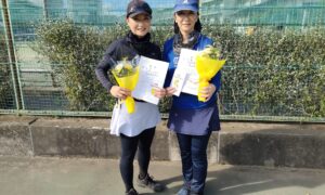 第2781回　関町ローンテニスクラブ　女子ダブルス　F4準優勝:小寺・木田ペア