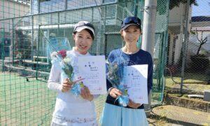 第2784回　南町田インターナショナルテニスカレッジ　女子ダブルス　F3優勝:福田・寺田ペア