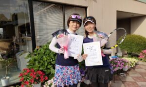 第2785回　緑ヶ丘テニスガーデン　女子ダブルス　FB準優勝:村上・古澤ペア