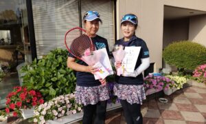 第2785回　緑ヶ丘テニスガーデン　女子ダブルス　FB優勝:杉山・小野ペア