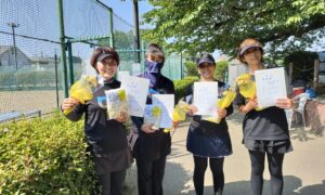 第2787回　善福寺公園テニスクラブ　女子ダブルスチーム戦　FTBB準優勝:「けいことまこと」チーム