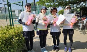第2787回　善福寺公園テニスクラブ　女子ダブルスチーム戦　FTBB優勝:「FLOWERS」チーム