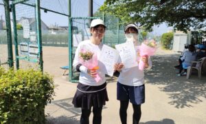 第2788回　善福寺公園テニスクラブ　女子ダブルス　F2優勝:西村・富田ペア