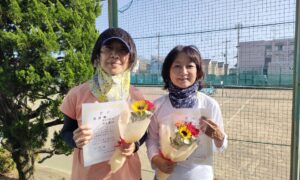 第2789回　関町ローンテニスクラブ　女子ダブルス　FB準優勝:長谷川・岡本ペア