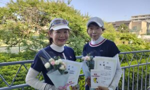 第2795回　桜台テニスクラブ　女子ダブルス　F4優勝:三宅・山﨑ペア