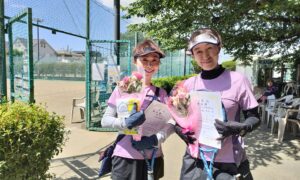 第2799回　善福寺公園テニスクラブ　女子ダブルス　FF準優勝:小林・薮ペア
