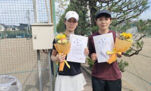 第2802回　関町ローンテニスクラブ　女子ダブルス　FB優勝:藍・田宮ペア