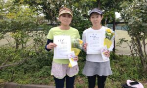 第2807回　桜台テニスクラブ　女子ダブルス　F2準優勝:岡野・細野ペア