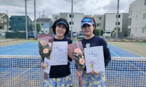第2808回　南町田インターナショナルテニスカレッジ　女子ダブルス　F4優勝:二宮・吉田ペア
