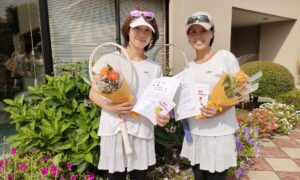第2824回　緑ヶ丘テニスガーデン　女子ダブルス　FB優勝:林・針谷ペア
