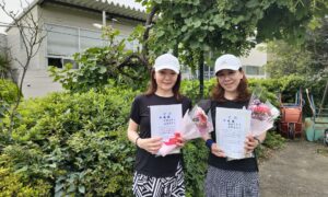 第2827回　桜台テニスクラブ　女子ダブルス　FF準優勝:眞野・藤巻ペア
