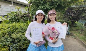 第2827回　桜台テニスクラブ　女子ダブルス　FF優勝:木村・中野ペア