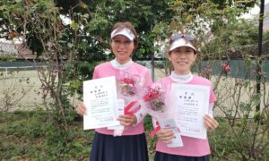 第2828回　桜台テニスクラブ　女子ダブルス　F4準優勝:西浦・松橋ペア