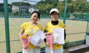 第2834回　百草テニスガーデン　女子ダブルス　FB準優勝:中村・若松ペア