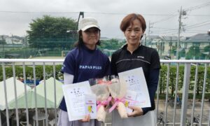第2836回　善福寺公園テニスクラブ　女子ダブルス　FB準優勝:服部・高橋ペア
