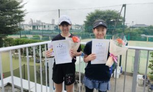 第2837回　善福寺公園テニスクラブ　女子ダブルス　F3準優勝:萩原・永田ペア
