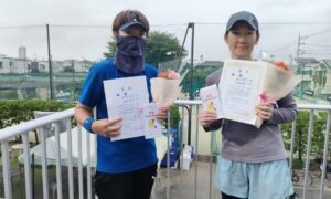 第2837回　善福寺公園テニスクラブ　女子ダブルス　F3優勝:新実・麻生ペア