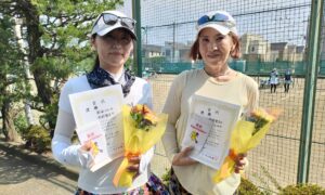 第2840回　関町ローンテニスクラブ　女子ダブルス　F4優勝:新谷・中村ペア