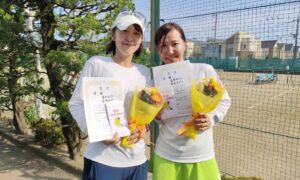 第2841回　関町ローンテニスクラブ　女子ダブルス　F2優勝:藤野・遠藤ペア