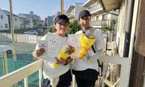 第2845回　関町ローンテニスクラブ　女子ダブルス　F4準優勝:飯野・東前ペア