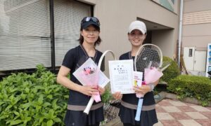 第2850回　緑ヶ丘テニスガーデン　女子ダブルス　F4準優勝:林・針谷ペア
