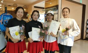第2867回　南町田インターナショナルテニスカレッジ　女子ダブルスチーム戦　FTB準優勝:「クローバー」チーム