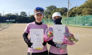 第2869回　桜田倶楽部 東京テニスカレッジ　女子ダブルス　FF準優勝:薮・小林ペア