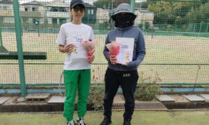 第2871回　百草テニスガーデン　女子ダブルス　F3準優勝:半澤・志村ペア