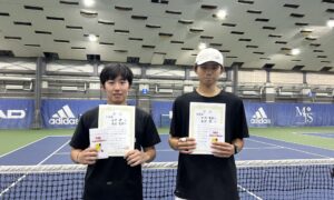 第354回　MTSテニスアリーナ三鷹　ナイター男子ダブルス　オープン準優勝:本間・木村ペア
