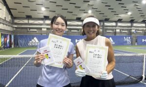 第358回　MTSテニスアリーナ三鷹　ナイター女子ダブルス　初中級以下準優勝:宮木・広瀬ペア